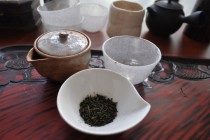 Preparing to Steep Kama-iricha  Japanese Tea
