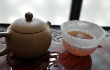 Chinese Teapot and Japanese Glass Cup