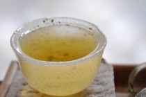 Cup of Organic Tian Mu Qing Ding Green Tea