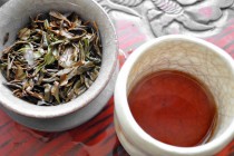 Tea and Wet Leaves After 2nd Steep