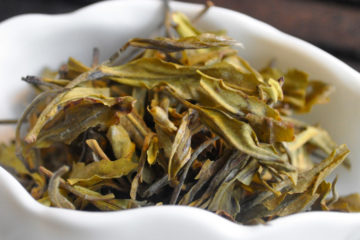 Indian green tea leaves